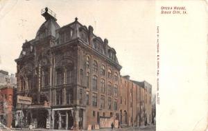 Sioux City Iowa Opera House Street View Antique Postcard K94030