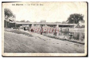 Old Postcard Marne Le Pont De Pry