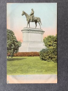 Statue Of General Scott Washington DC Litho Postcard H1322083125