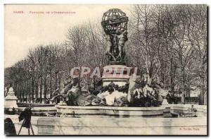 Paris - 6 - Fountain of & # 39Observatoire - Old Postcard