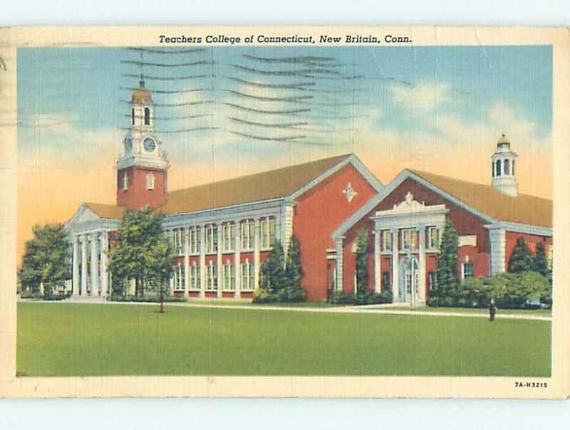 Linen TEACHERS COLLEGE New Britain Connecticut CT J8562