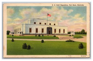 U. S. Gold Depository Fort Knox Kentucky c1948 Postcard
