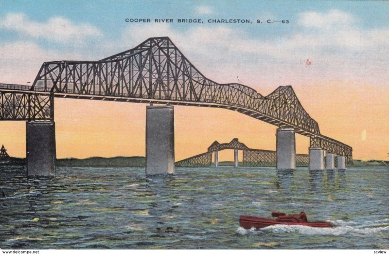 CHARLESTON, South Carolina; 30-40s ; Cooper River Bridge