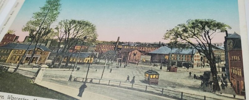 MA Copper Window Lincoln Square Worcester Massachusetts Postcard S14
