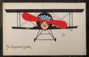 Mint England Early Aviation PPC Picture Postcard The Squadron Leader