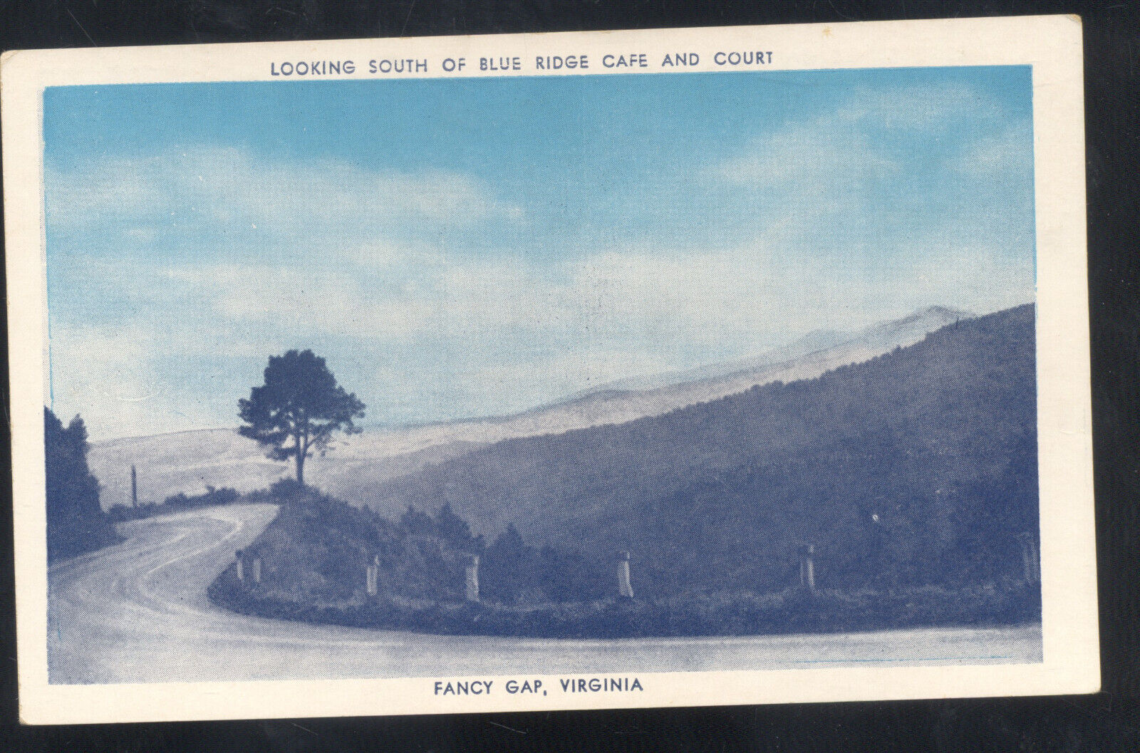 Fancy GAP Virginia Blue Ridge Cafe Court Vintage Advertising Postcard