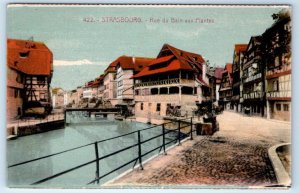 Strasbourg Rue du Bain aux Plantes FRANCE Postcard