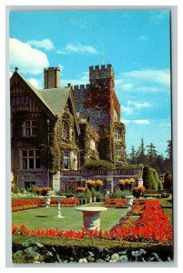 Vintage 1960's Postcard Canadian Services College & Garden Royal Roads B.C.