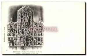 Old Postcard Rennes Catbedrale Altarpiece & # 39A Chapel