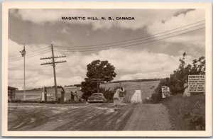 Magnetic Hill New Brunswick Canada Antique Real Photo RPPC Postcard