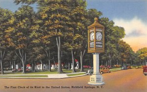 The First Clock of its Kind in the United States Richfield Springs, New York USA