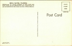 Boca Raton Florida FL Bibletown Postcard Dukane VTG UNP Vintage Unused Chrome 