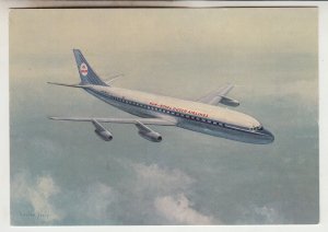 P3065, vintage postcard airplane KLM,S-royal dutch airlines in flight