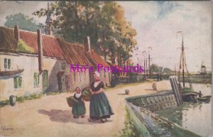 Netherlands Postcard - Veere Art. Artist View. Bits of Holland   RS38314