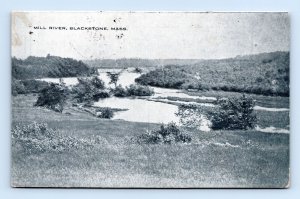 Mill River Blackstone Massachusetts MA 1919 DB Postcard N13