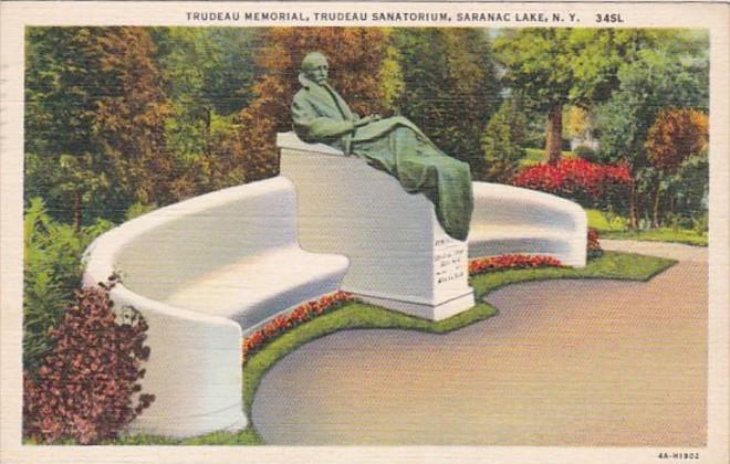 New York Saranac Lake Trudeau Memorial Trudeau Sanatarium 1940 Curteich