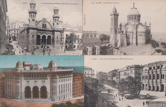 Alger Notre Dame 4x Aerial La Medersa Postcard