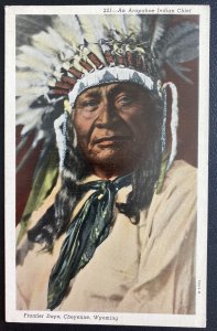 Mint USA Picture Postcard Native American Arapahoe Indian Chief Frontier Days