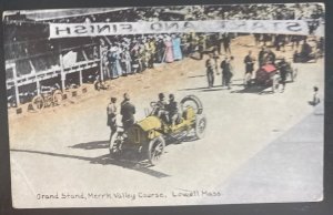 Mint USA Picture Postcard Grand Stand Merrk Valley Course Lowell MA