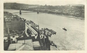 Hungary Budapest Danube view with Chain Bridge Postcard