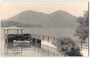 RPPC View from Laws Residence CLEAR LAKE OAKS, CA Lake County 1940s Postcard