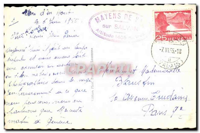 Old Postcard Van d & # 39En High And The High Cine