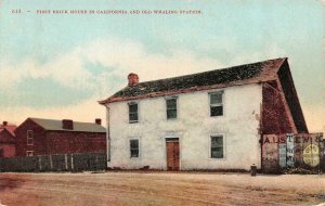 CA, California  FIRST BRICK HOUSE IN CA & WHALING STATION  c1910's Postcard