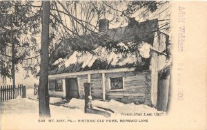 H74/ Mt Airy Pennsylvania Postcard c1910 Old Home Hewn Log Cabin  16