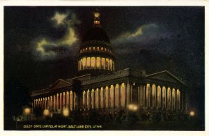 UT - Salt Lake City.  State Capitol at Night