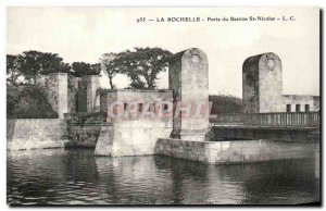 Old Postcard La Rochelle Porte St Nicolas Basin