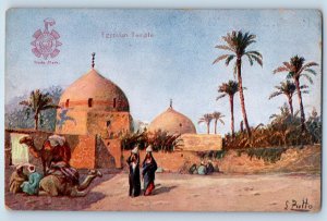 Egypt Postcard Camel and Egyptian Temple Lord & Taylor Letter c1910 Antique PMC