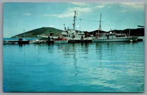 Postcard St. Thomas Virgin Islands c1960s Coast Guard Pier