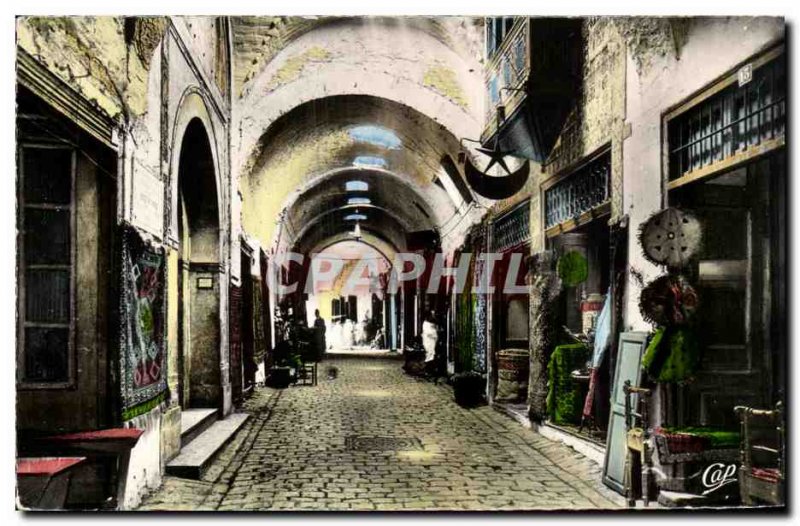 Postcard Old Souk El Attarine Tunis Tunisia