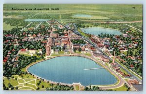 Lakeland Florida Postcard Aeroplane View Exterior Building c1940 Vintage Antique