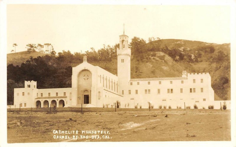 RPPC CARMELITE MONASTERY Carmel-By-The-Sea, California ca 1940s Vintage Postcard