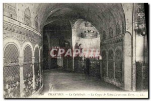 Old Postcard Chartres The Cathedral Crypt of Notre Dame on Earth