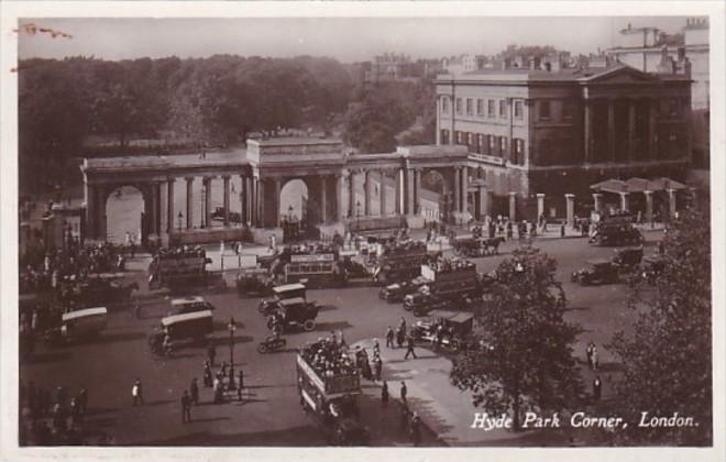 England London Hyde Park Corner Real Photo