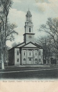 New Haven Connecticut, United Church, On the Old Green, Vintage Postcard