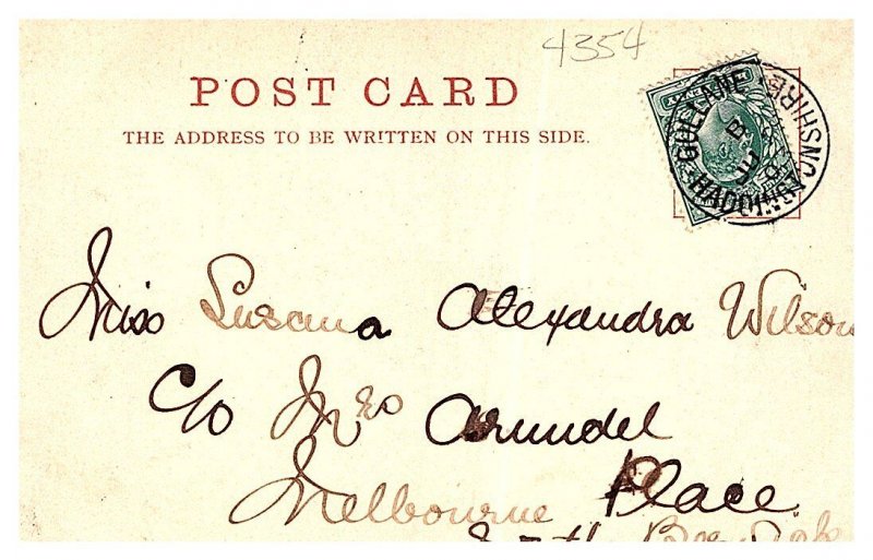 Gullane, The Lodge  , 1903 Stamp Cancell Haddingtonshire  Gullane