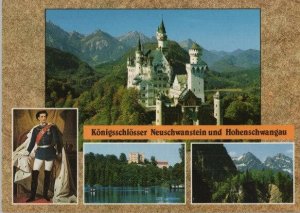 Royal Castles of Neuschwanstein &Hohenschwngau Germany Chrome Postcard