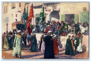 c1910 Procession of the Holy Carpet Cairo Egypt Oilette Tuck Art Postcard