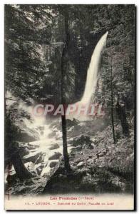 Old Postcard Luchon Cascade from the Lys Valley Heart