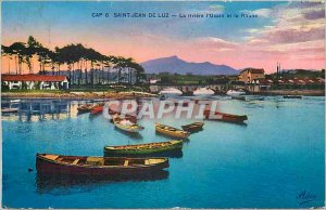 Old Postcard Saint Jean de Luz The river and the Uxain Rhune