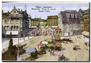 Postcard Old Tramway Mainz Marktplarz