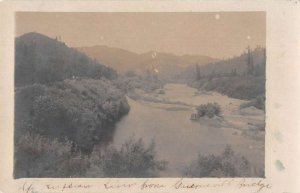 Healdsburg California River Scenic View Real Photo Vintage Postcard AA34896