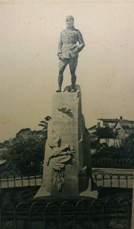 Vintage Postcard Monument du Captaine Madon Bizerte Tunisia c1930