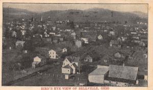 E28/ Bellville Richland County Ohio Postcard c1910 Birdseye View Homes 