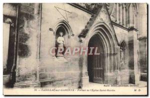 Old Postcard Cadillac Sur Garonne Portal L & # 39Eglise Saint Martin