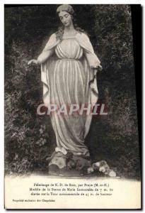 Old Postcard Pilgrimage of Zion by Praye Model of the Statue of Mary Immacula...