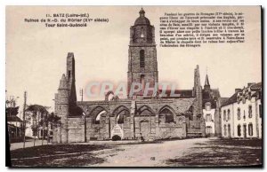 Postcard Old Batz Loire Ruins of Our Lady of Mulberry Tour Saint Guenole